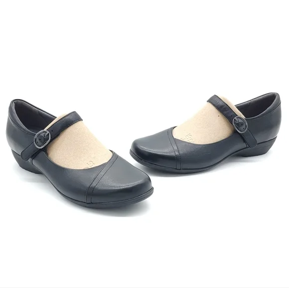 Dansko Fawna Wide Black Milled Nappa Mary Jane Womens Casual Shoes Size 12 EU 42 - Picture 2 of 10